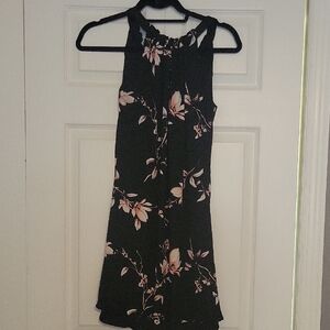 Chic Black Floral Mini Dress